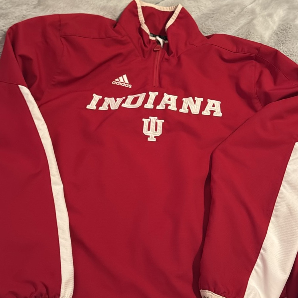Adidas Red and White Indiana Pullover